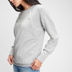 Maternity Nursing Snap-Button Sweatshirt
